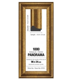 Рамка за панорамен пъзел Art Puzzle - Златиста, до 1000 части