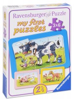 Пъзели Ravensburger 3 от 6 части - Животинчета приятели