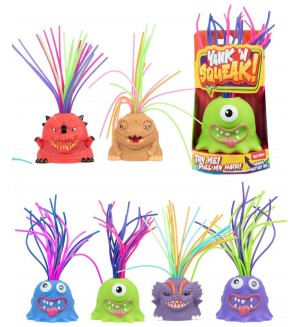 Разтеглива фигура Toi Toys - Чудовище с коса за дърпане и звуци, асортимент