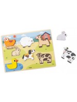Релефен пъзел Viga Toys - Ферма