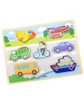 Релефен пъзел Viga Toys - Превозни средства