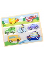 Релефен пъзел Viga Toys - Превозни средства
