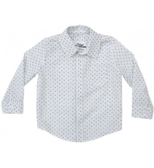 Риза Zinc - Бяла със сини драски, 92 cm
