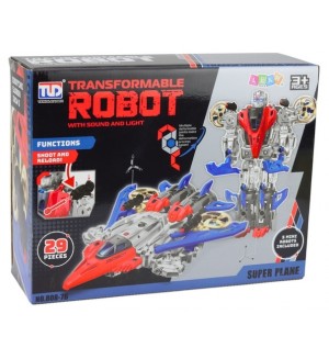 Робот трансформер 2 в 1 Lean Toys - Fighter Combat, 29 части