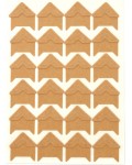 Самозалепващи фото ъгълчета Ем Арт - Триъгълник 2.1 x 2.1 cm, бежови (24 бр.)