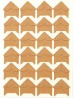 Самозалепващи фото ъгълчета Ем Арт - Триъгълник 2.1 x 2.1 cm, бежови (24 бр.)