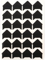 Самозалепващи фото ъгълчета Ем Арт - Триъгълник 2.1 x 2.1 cm, черни (24 бр.)