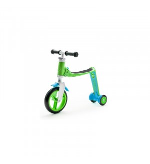 Scoot & Ride Детска тротинетка Highwaybaby+, 2 в 1 Зелено/синя