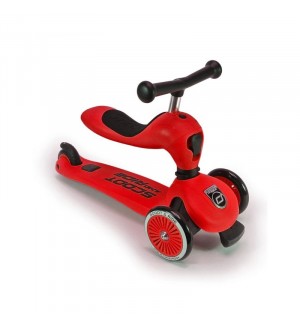 Scoot & Ride Детска тротинетка Highwaykick 1 2 в 1 Червена
