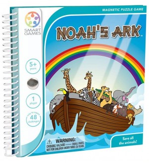 Магнитна игра Smart Games - Noah's Ark, издание за път