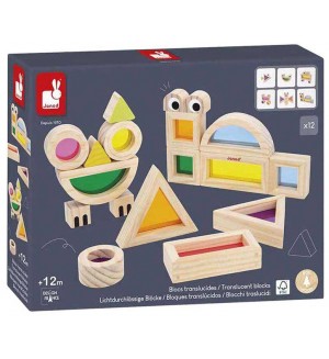 Сензорни кубчета Janod - Sensory, 18 части Сензорни кубчета Janod - Sensory, 18 части