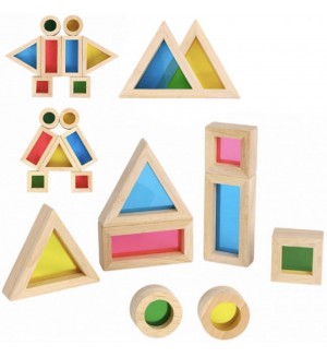 Сензорни кубчета за игра Tooky Toy - Дъга