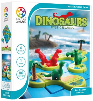 Детска логическа игра Smart Games Originals Kids Adults - Мистичните динозавърски острови