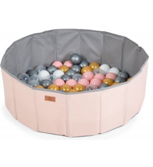 Сгъваем басейн Moni Toys - 90 топки, розов