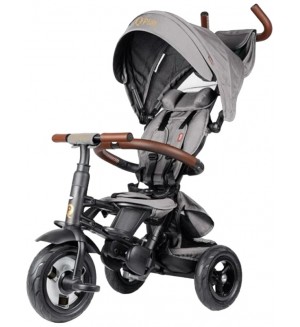 Сгъваема детска триколка QPlay - Rito Deluxe, Air Gel Wheels, Grey