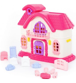 Сгъваема къща за кукли Polesie Toys, 12  части