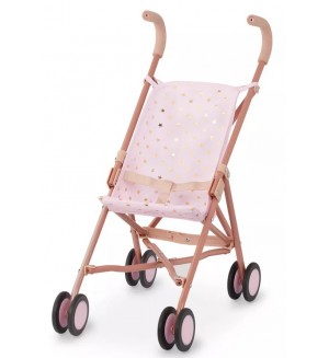 Сгъваема количка за кукли Battat - Розова на звездички