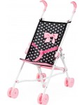 Сгъваема количка за кукли Bayer - Buggy, черна
