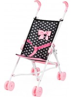 Сгъваема количка за кукли Bayer - Buggy, черна