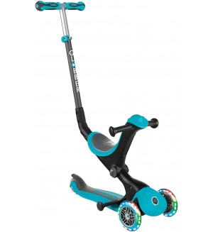 Сгъваема тротинетка 3 в 1 Globber - Go Up Deluxe Lights, синя