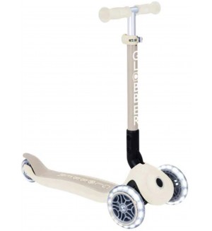 Сгъваема тротинетка Globber - Junior Foldable Lights Eco, бяла