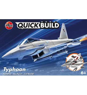 Сглобяем модел Airfix Военни: Самолети - QUICKBUILD Eurofighter Typhoon - Сглобка без лепило