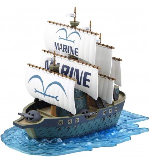 Сглобяем модел Bandai Animation: One Piece - Marine Warship (Grand Ship Collection), 15 cm