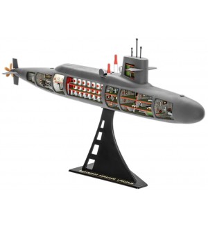 Сглобяем модел Revell Военни: Кораби - Подводница S.S.B. Abraham Lincoln