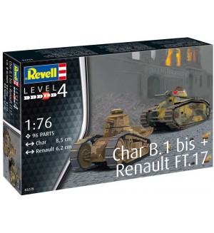 Сглобяем модел Revell Военни: Танкове Char B.1/Renault F17