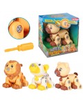 Сглобяема играчка Toi Toys - Animal World, животинче с отвертка, асортимент