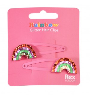 Шноли за коса Rex London - Блестящи, 2 броя