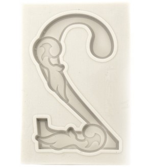 Силиконов молд (калъп) Ем Арт - Цифра 2, 80 x 54 x 8 mm 
