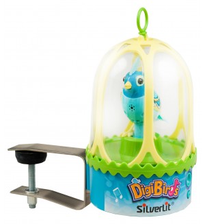 Интерактивна играчка Silverlit - Птиче Digi Birds, със стойка