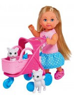 Кукла Simba Toys Evi Love - Еви, с котенце в количка