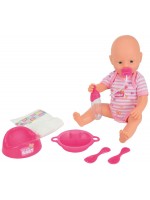 Пишкаща кукла-бебе Simba Toys New Born Baby - С гърне и аксесоари, 38 cm