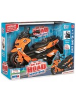 Скутер за сглобяване RS Toys - със звук и светлина, 1:18, оранжев