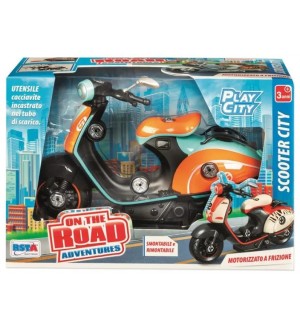Скутер за сглобяване RS Toys - Vespa, оранжев/зелен Скутер за сглобяване RS Toys - Vespa, оранжев/зелен