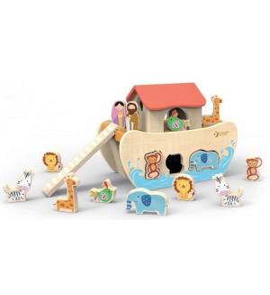 Детска дървена играчка – сортер Classic World – Ноев ковчег