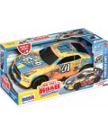 Спортна кола RS Toys - С фрикция, звуци и светлини, синьо с оранжево