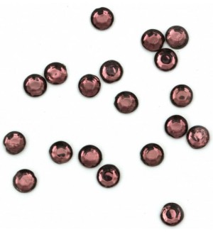 Стъклено камъче с лепило Ем Арт - 2 g/4 mm, фасетирано, розово (60 бр.)