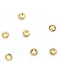 Стъклено камъче с лепило Ем Арт - 2 g/ 4 mm, фасетирано, светложълто (60 бр.)