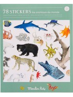 Стикери Moulin Roty - Навсякъде по света, 78 броя