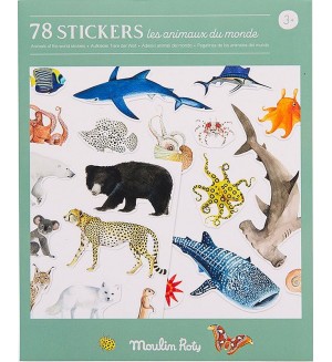 Стикери Moulin Roty - Навсякъде по света, 78 броя