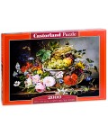 Пъзел Castorland от 2000 части - Натюрморт с плодове и цветя