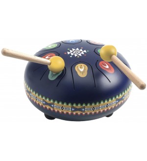 Стоманена музикална играчка Djeco Animambo - Барабан, 16 cm