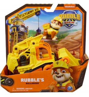 Строителен комплект Spin Master Paw Patrol Rubble & Crew - Булдозерът на Ръбъл