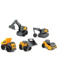 Строителни колички Dickie Toys - Volvo, 5 броя