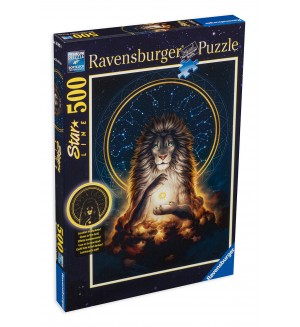 Светещ пъзел Ravensburger от 500 части - Светещ лъв
