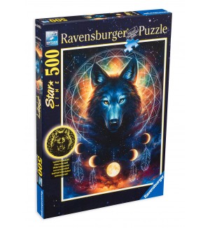 Пъзел Ravensburger от 500 части - Вълчи поглед