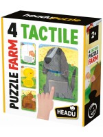 Тактилни пъзели Headu - Ферма, 4 броя